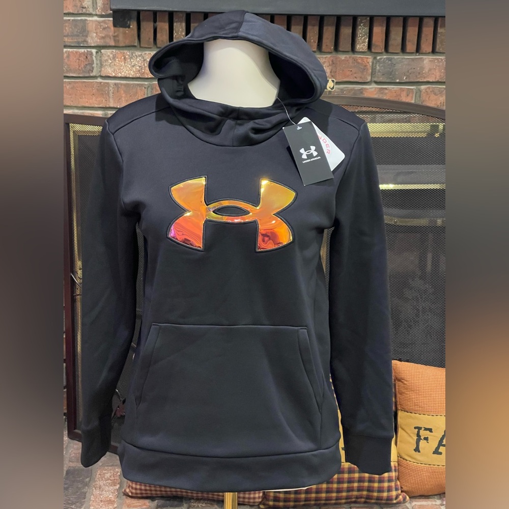Under Armour Black Hoodie with Iridescent Logo